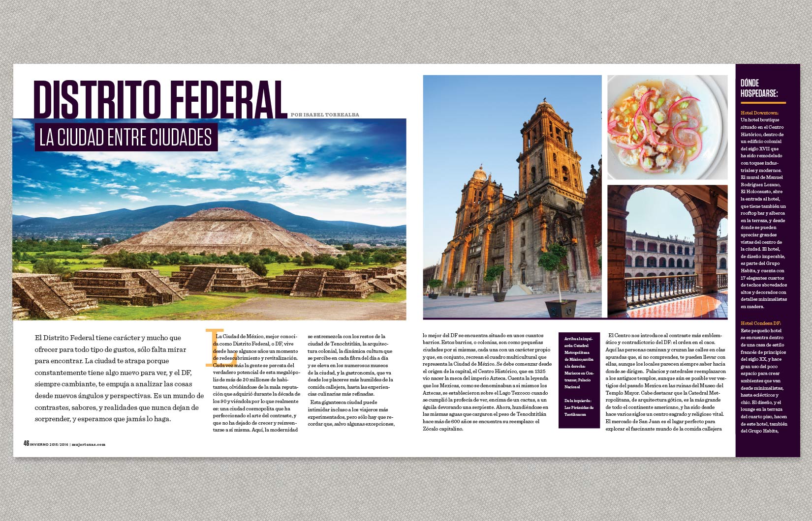 MUJER Winter 2015 Destinos Mexico Spread