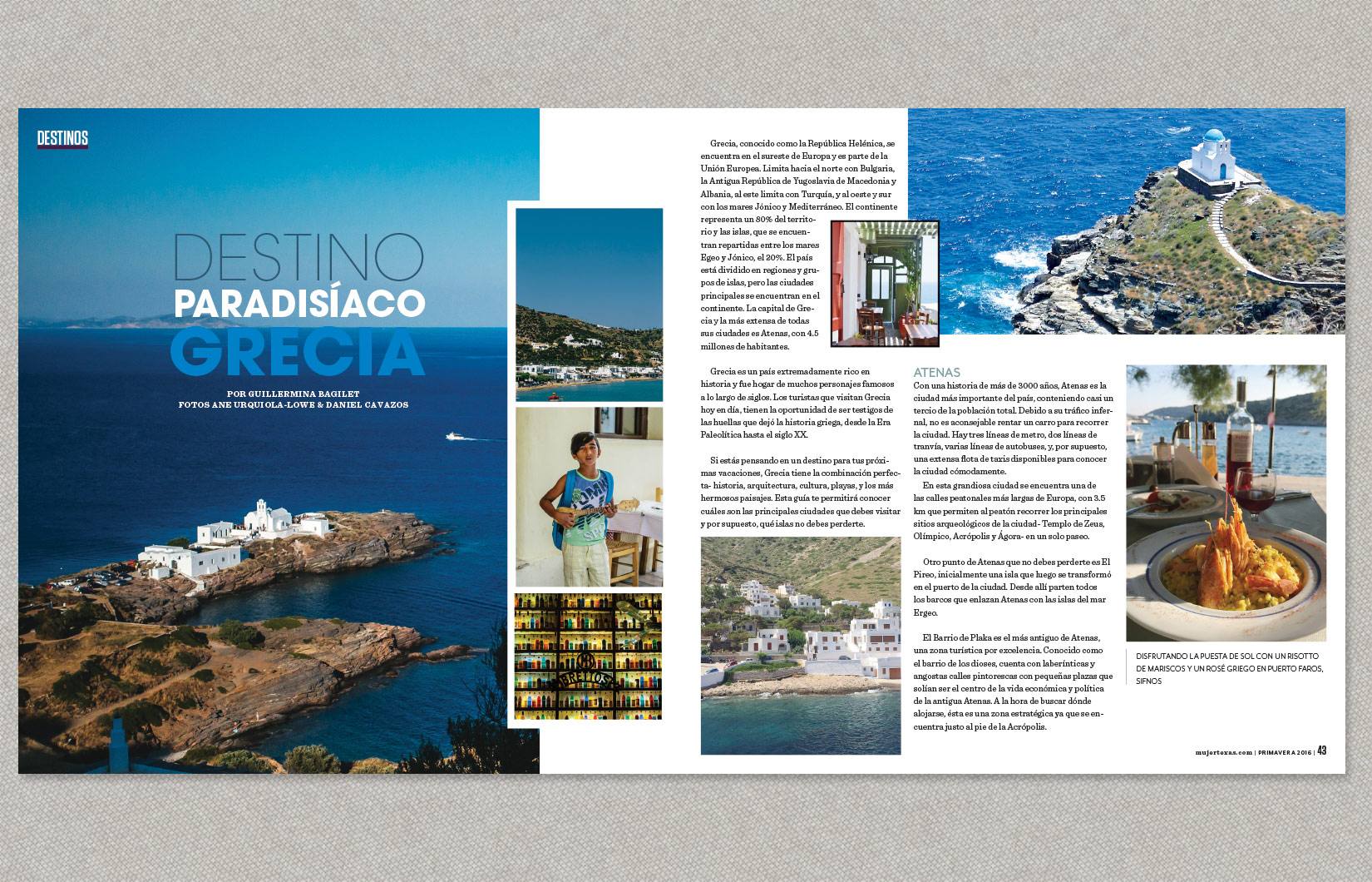 MUJER Spring 2016 Destinos Greece Spread