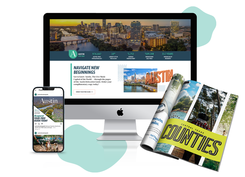 Computer, magazine and phone mockup