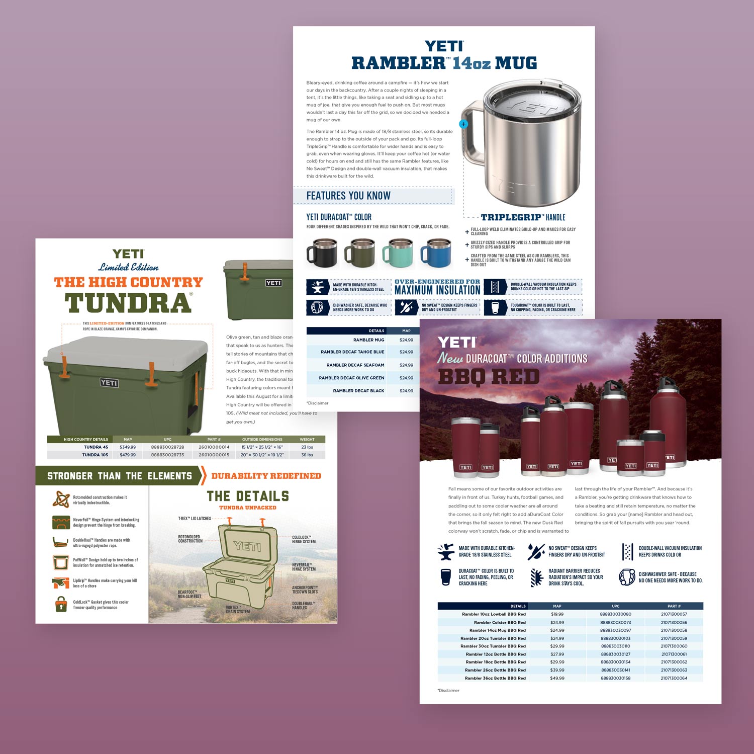 Yeti Contract Work Yeti Sales Collateral